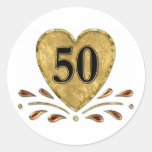50th Anniversary - Gold Stickers