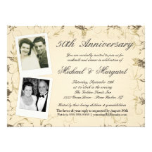 50th Anniversary - Photo Invitations - Then & Now
