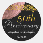 50th Anniversary PINK Rose Sticker