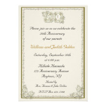 50th Anniversary Roses Invitation