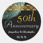 50th Anniversary TEAL Rose Sticker