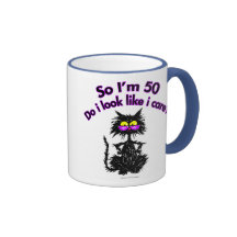 50th Birthday Cat Gifts Mug