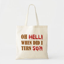 50th Birthday Gag Gift Canvas Bag