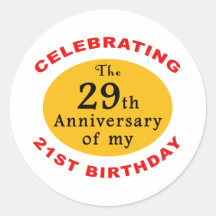 50th Birthday Gag Gifts Round Sticker
