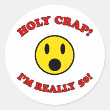 50th Birthday Gag Gifts Round Sticker