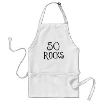 50th birthday gifts, 50 ROCKS! Aprons