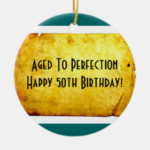 50th Birthday Ornament (Dark Teal)