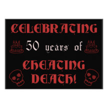 50th Birthday Over The Hill Gag Gift Invitation