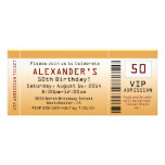 50th Birthday Party Invitation Golden Ticket