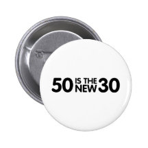 50th birthday pinback button