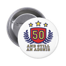 50th Birthday Pinback Buttons