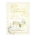 50th Golden Wedding Anniversary Party Invitations