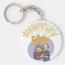 50th Wedding Anniversary Gifts Keychain