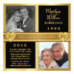 50th Wedding Anniversary Hearts Photo Invitations