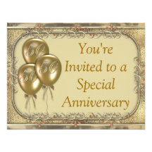 50th Wedding anniversary invitation announcement
