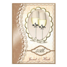 50th Wedding anniversary invitation announcement