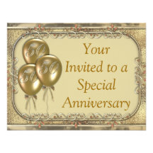 50th Wedding anniversary invitation announcement