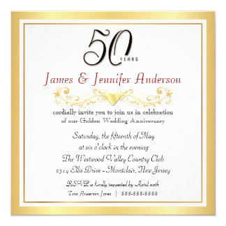 Cheap 50th wedding invitations