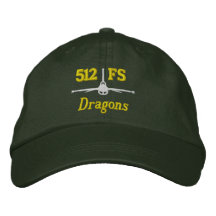 512 FS F-16 Golf Hat Embroidered Baseball Caps