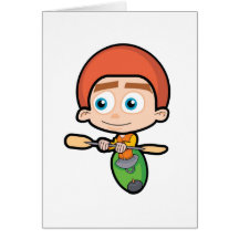 51_paddler2 greeting card