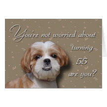 55th Birthday Dog Greeting Card