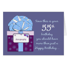 55th Birthday Gift Customisable Card