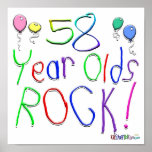 58 Year Olds Rock ! Poster