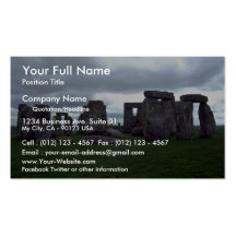 5 horizon test Stonehenge, England rock formation Business Cards