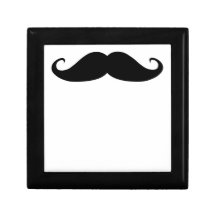 5" moustache box! trinket box