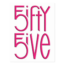 5ifty 5ive hot pink Postcard
