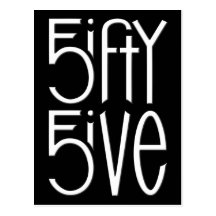 5ifty 5ive white Postcard