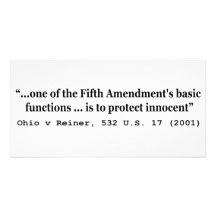 5th Amendment Ohio v Reiner 532 U.S. 17 (2001) Customized Photo Card