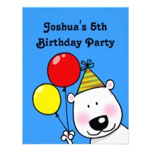 5th birthday party personalised custom invitations