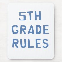 5th Grade Rules Mousepad