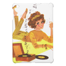 60's Record Playing Girl