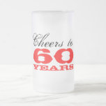 60th Birthday Beer Glass Gift for men Beer Mugs