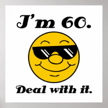 60th Birthday Gag Gift Posters