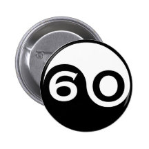 60th Birthday Gifts Buttons
