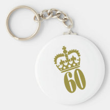 60th Birthday - Number – Sixty Key Chains
