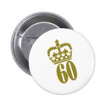 60th Birthday - Number – Sixty Pin