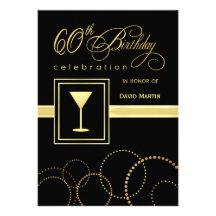 60th Birthday Party Invitations - Contemporary