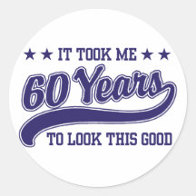 60th Birthday Round Stickers