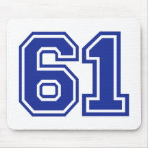 61 - number mouse pad