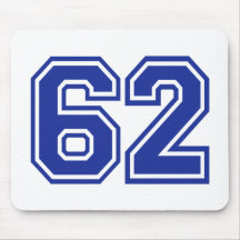 62 - number mousepad