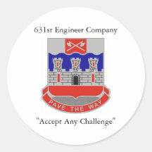 631st Engineer Company Helmet Sticker