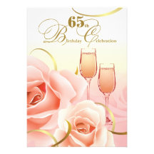 65th Birthday Celebration Custom Invitations