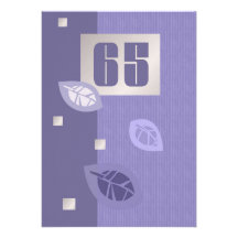 65th Birthday Celebration Custom Invitations