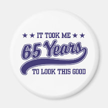 65th Birthday Fridge Magnets