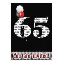 65th Birthday Invitation