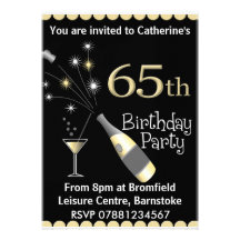 65th Birthday Party Invitation